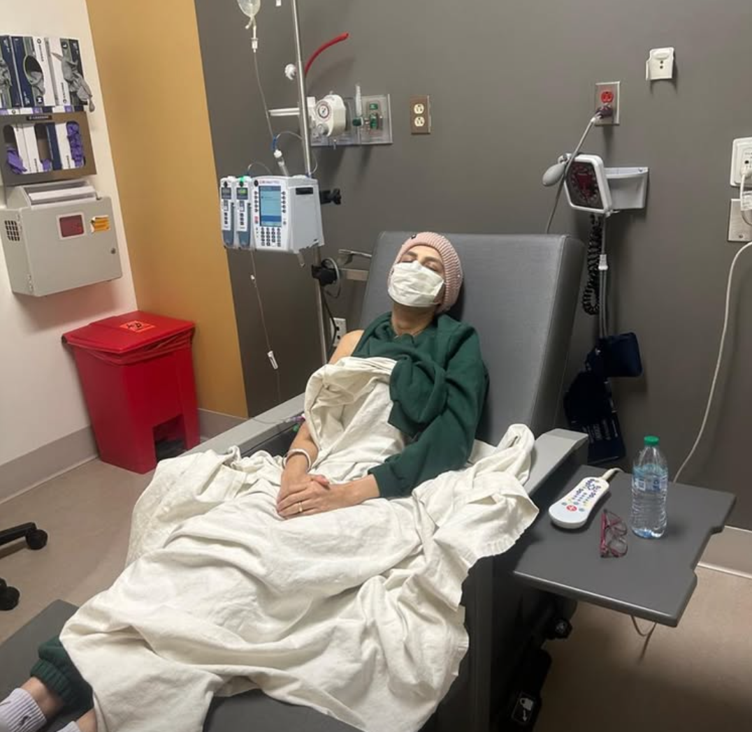 Lorena durante tratamento no hospital